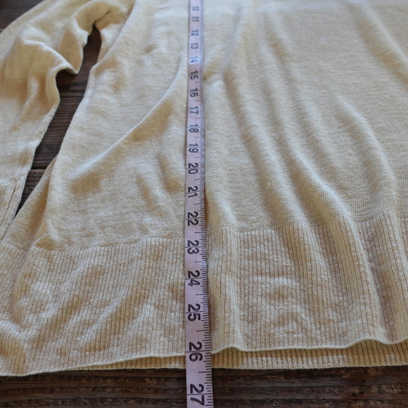 J.Crew Sweater Womens Small Linen Crewneck Lightweight Oversized Semi Sheer Thin - Picture 7 of 8
